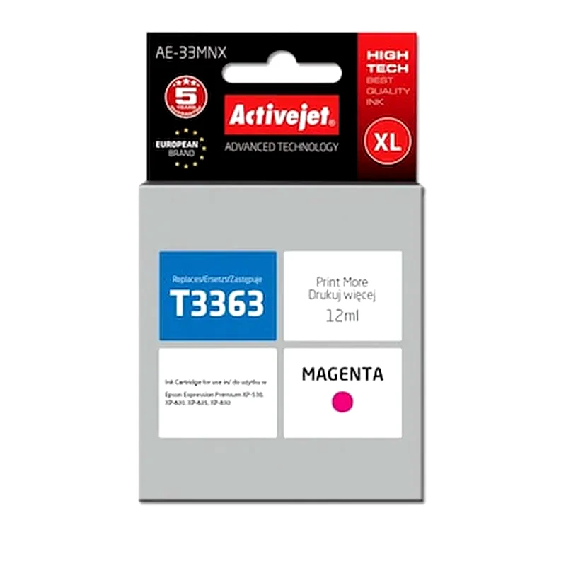 ACTIVEJET Συμβατό Epson T3363 Ματζέντα Μελάνι Εκτυπωτή