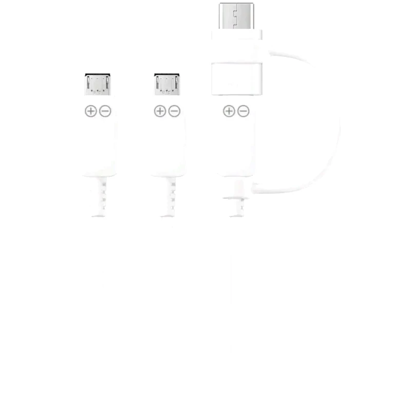 OEM Σετ Καλωδίων Samsung Multi Charging 3in1 Usb to MicroUsb, Usb-C 1.33m - White
