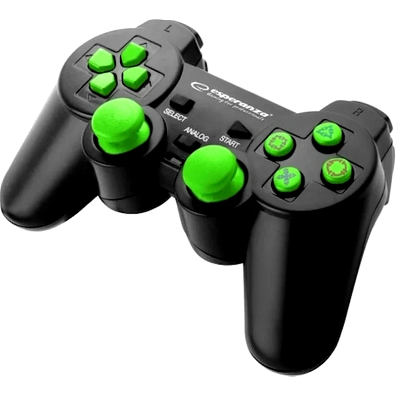 ESPERANZA Esperanza Corsair Vibration Gamepad Ενσύρματο για PC, PS2 PS3 με Δόνηση Μαύρο