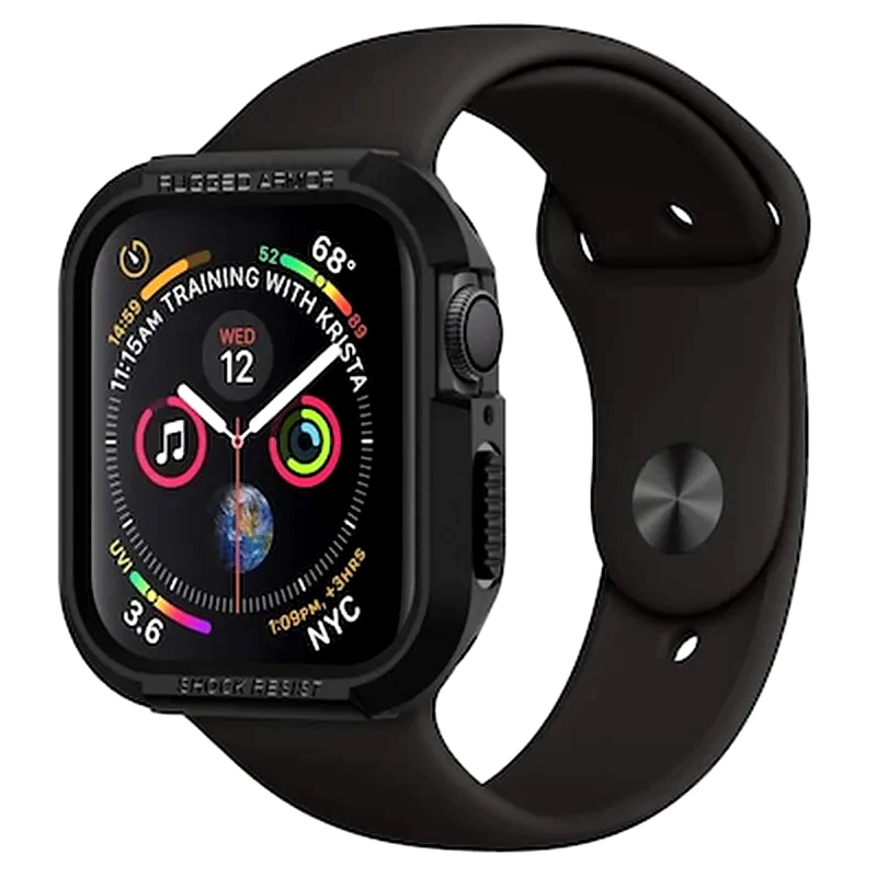 SPIGEN Θήκη Spigen Rugged Armor για Apple Watch 44mm - Μαύρο