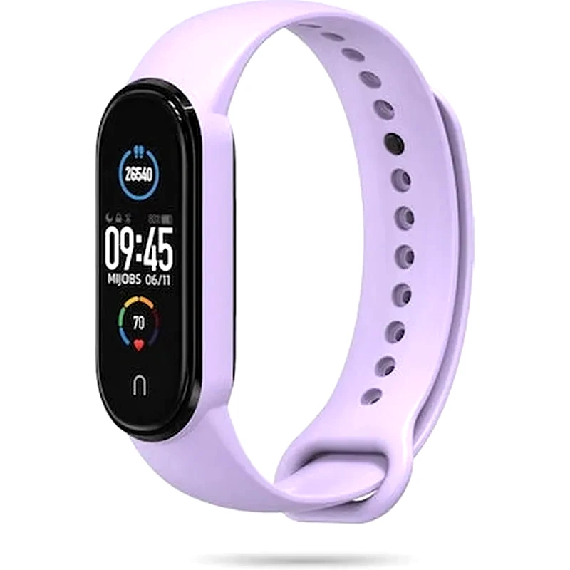LILAK Λουράκι Lilak για Xiaomi Mi Band 5 - Παστέλ Μωβ