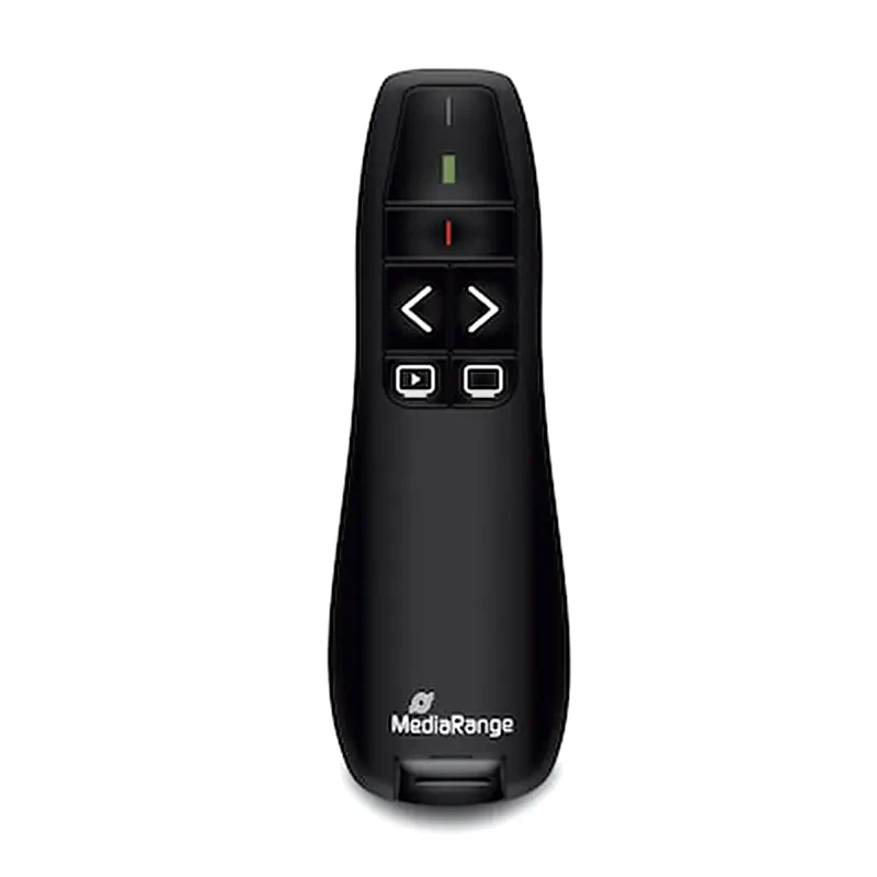 MEDIARANGE Mediarange 5-button Wireless Presenter With Red Laser Pointer, Black (mros220)