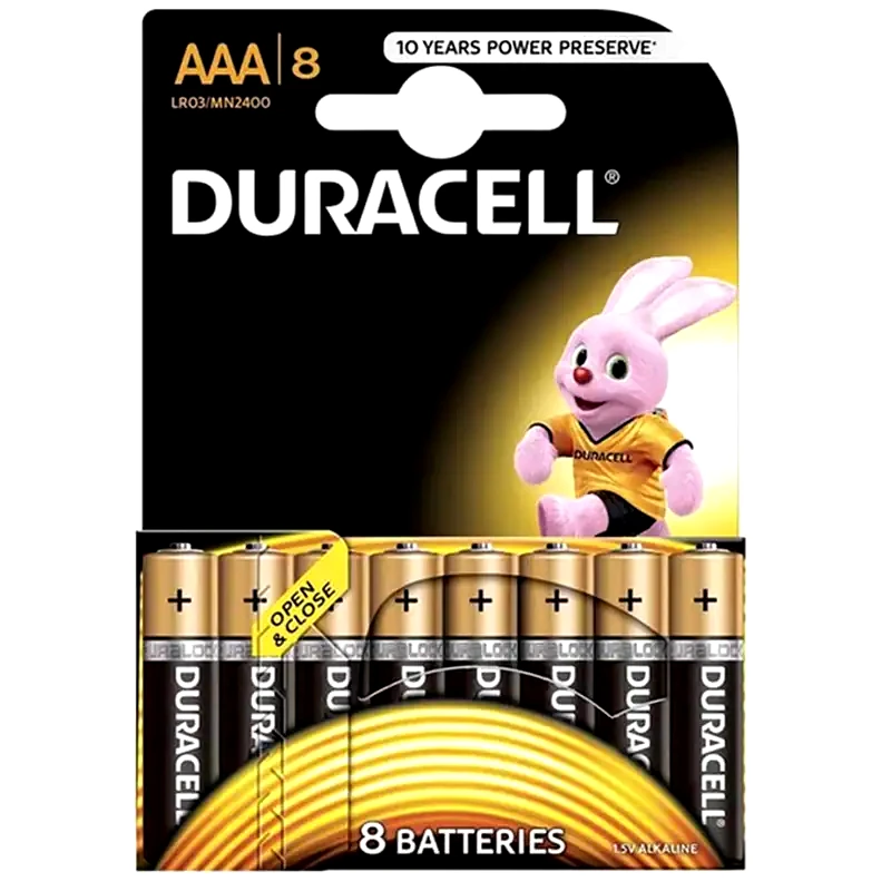 DURACELL Duracell Αλκαλικές Μπαταριες ΑΑΑ 1.5V 8τμχ