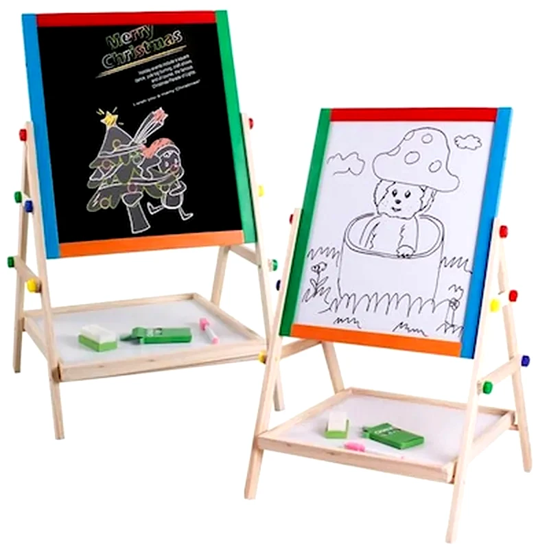 OEM Ξύλινος Πίνακας Ζωγραφικής Διπλής Όψεως Multifunctional Wooden Easel