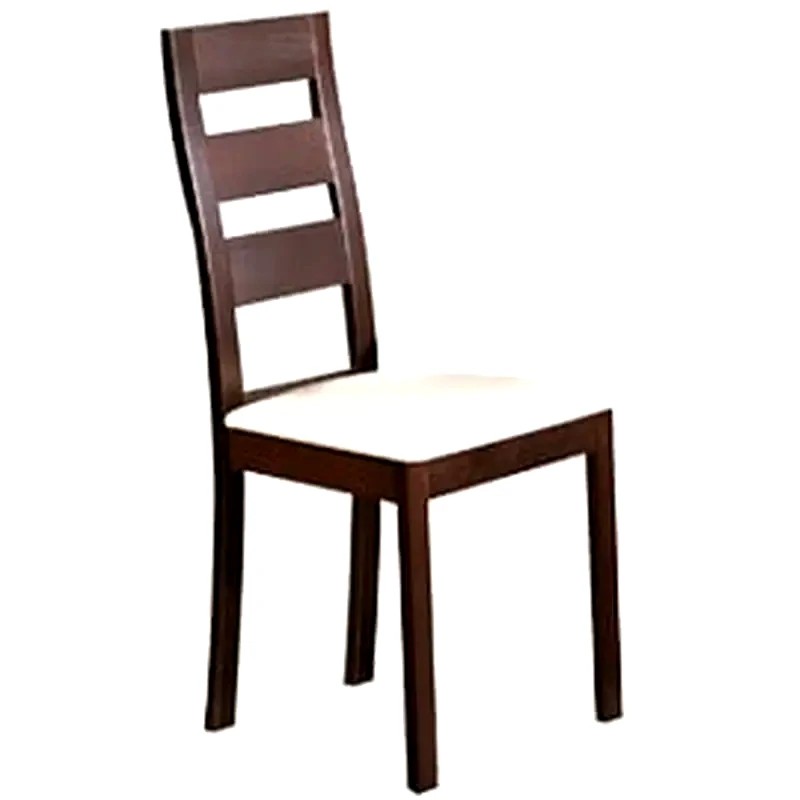 WOODWELL Καρέκλα Woodwell Ξύλινη Με Δερματίνη Pvc Σετ 2 Τμχ - Καφέ/Εκρού