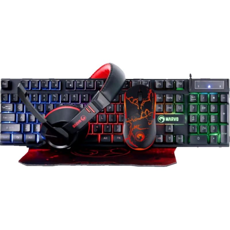 MARVO Marvo CM409 Σετ Gaming Πληκτρολόγιο με RGB φωτισμό Ποντίκι (US)
