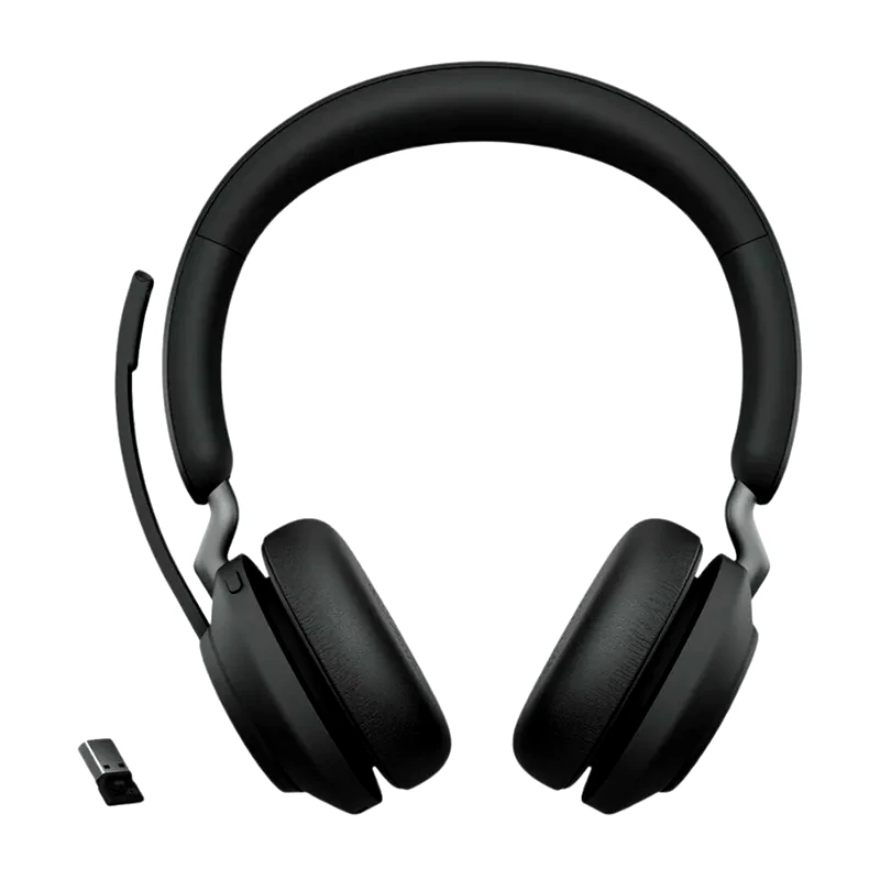 JABRA Ακουστικά Headset Jabra Evolve2 65 MS DUO με Μικρόφωνο Ασύρματα Ακουστικά Κεφαλής Μαύρο