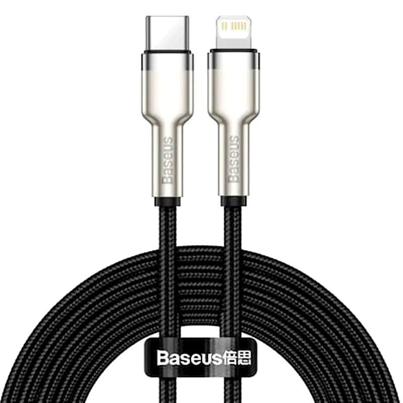 BASEUS Καλώδιο δεδομένων Baseus Cafule Series Metal Usb-C to Lightning 20W 2m - Black