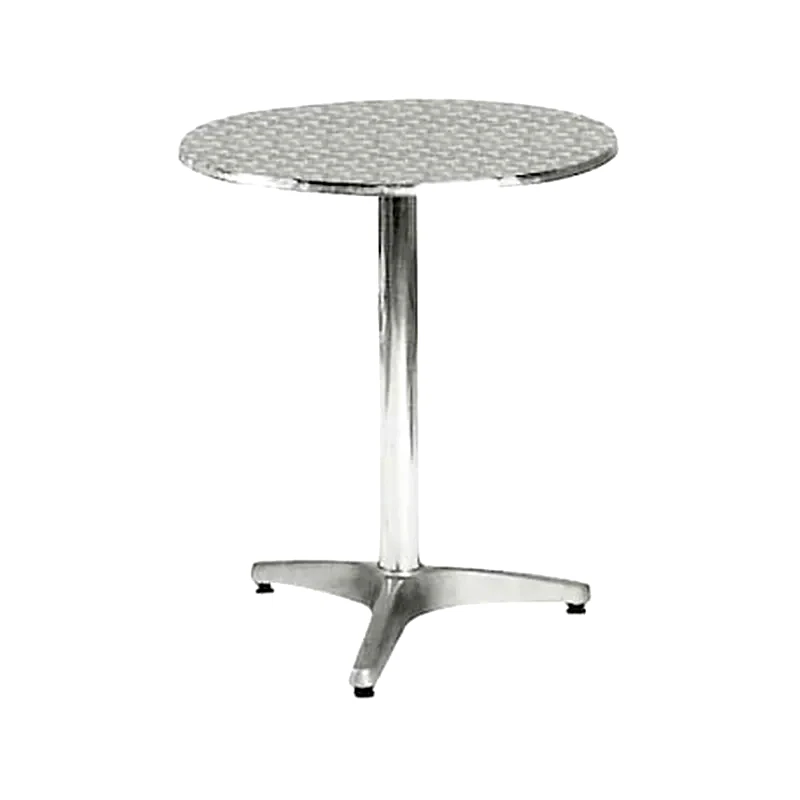 WOODWELL Τραπεζάκι Σαλονιού Woodwell από Αλουμίνιο 60x70cm - Ασημί