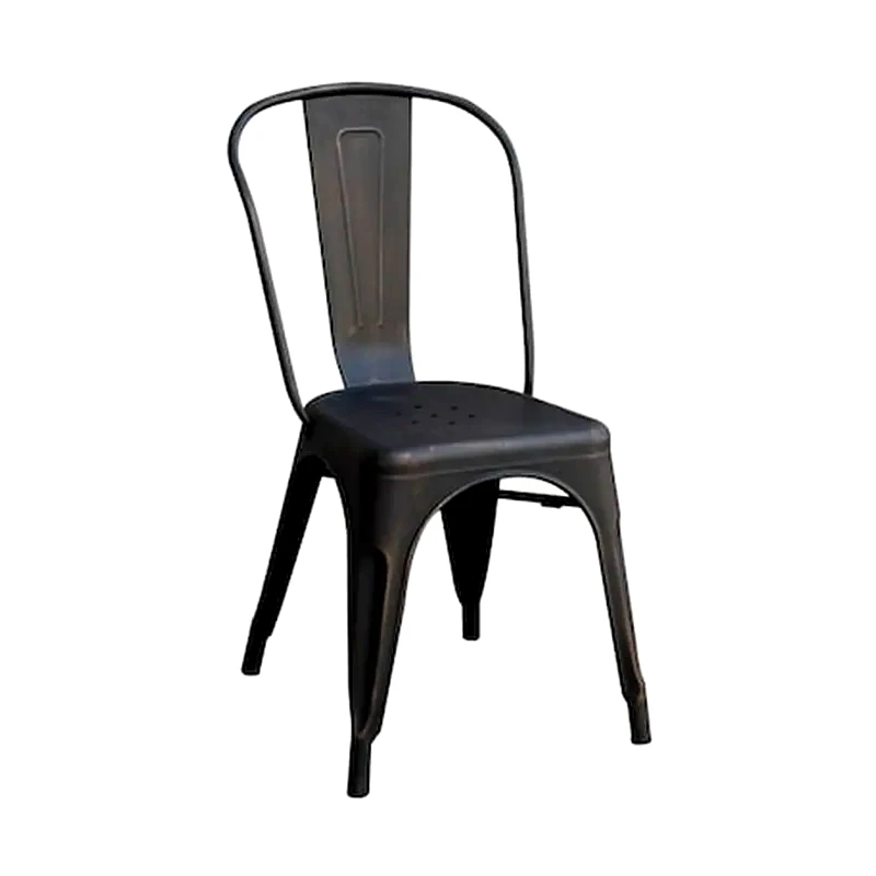 WOODWELL Καρεκλα Μεταλλικη Αντικε Μαυρη Πλάτος:45cm X Βάθος:51cm X Ύψος:85cm