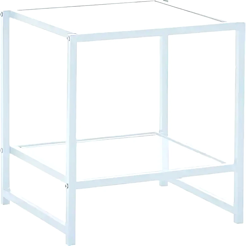 WOODWELL Κομοδίνο Woodwell Μεταλλικό 48x44x50 cm - Λευκό