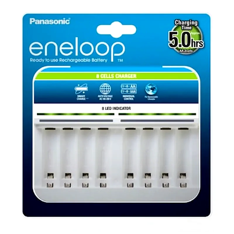 PANASONIC Φορτιστής Μπαταριών Panasonic Eneloop 8 Cells Without Accus
