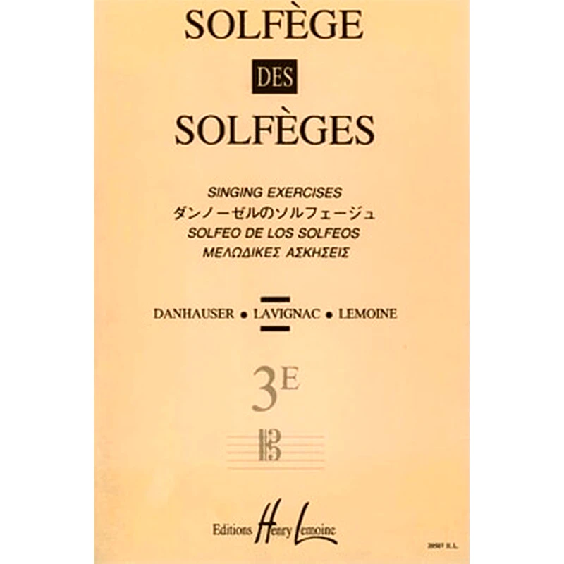 HENRY LEMOINE Solfege Des Solfeges 3e