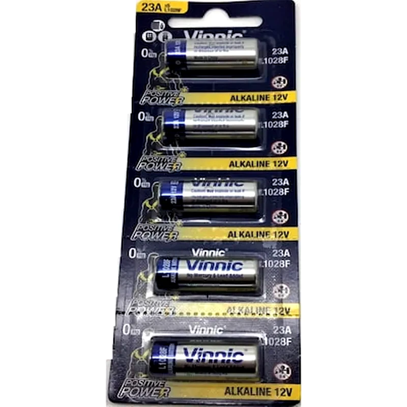 VINNIC Αλκαλικές Μπαταρίες 12v (23a) Πακέτο 5 Μπαταριών L1028f