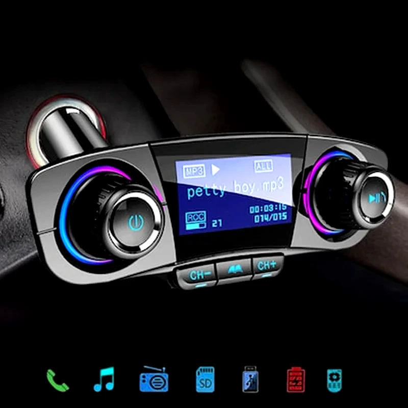 OEM Πομπός Αυτοκινήτου Με Οθόνη - Fm Transmitter Με Usb Mp3/wma Player, Bluetooth