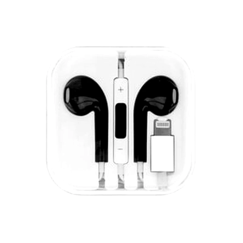 MEGA BASS Ακουστικά Handsfree Mega Bass Lightning - Μαύρο