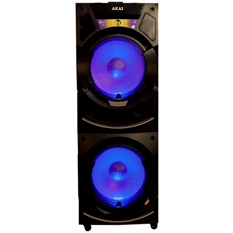 AKAI Party Speaker Akai DJ-S5H 400W Karaoke Με Μίκτη και Ασύρματo Μικρόφωνo - Μαύρο