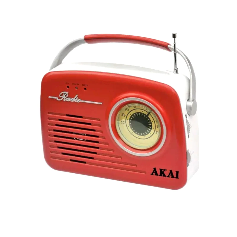 AKAI Φορητό Ράδιο AKAI Retro APR-11B- Κόκκινο