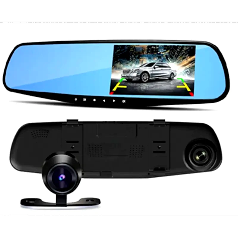 OEM Καθρέπτης Αυτοκινήτου Με Δύο Hd Dvr Κάμερες Και Tft Lcd Οθόνη 4.3- Oem