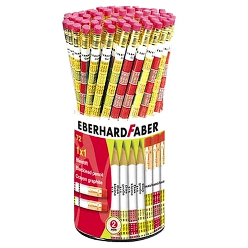 EBERHARD FABER Μολύβι Eberhard Faber με Γόμα σχέδιο Προπαίδεια B (1 Τεμάχιο)