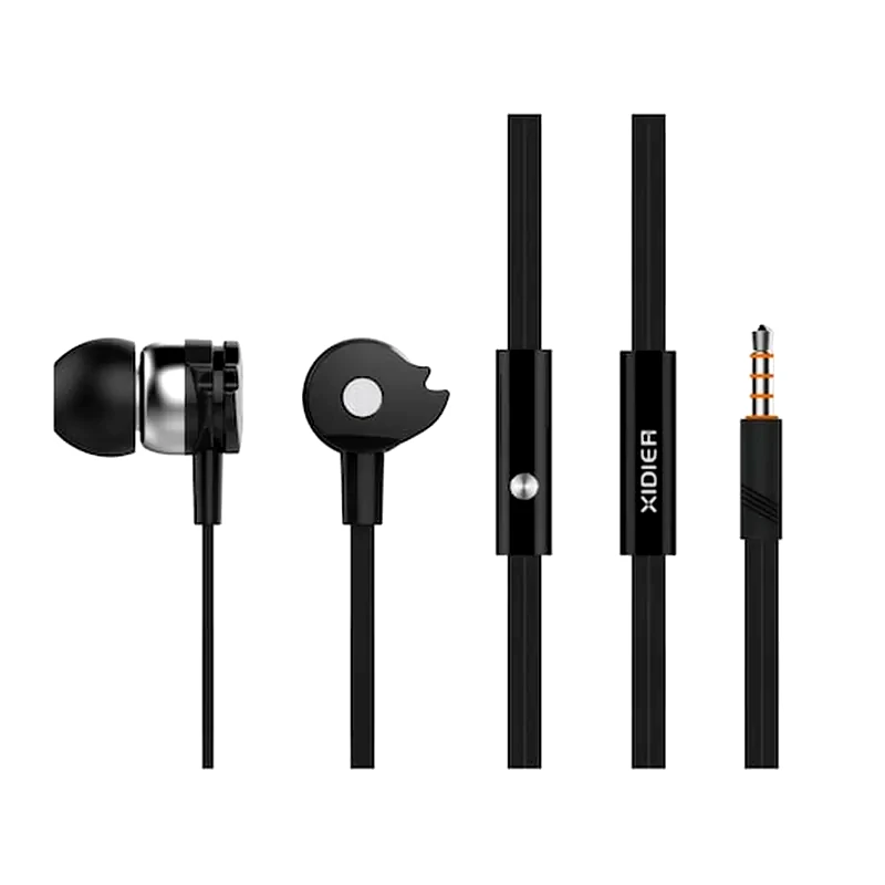 CELEBRAT Celebrat Earphones Με Μικρόφωνο D1, On/off, 10mm, 1.2m Flat, Μαύρα
