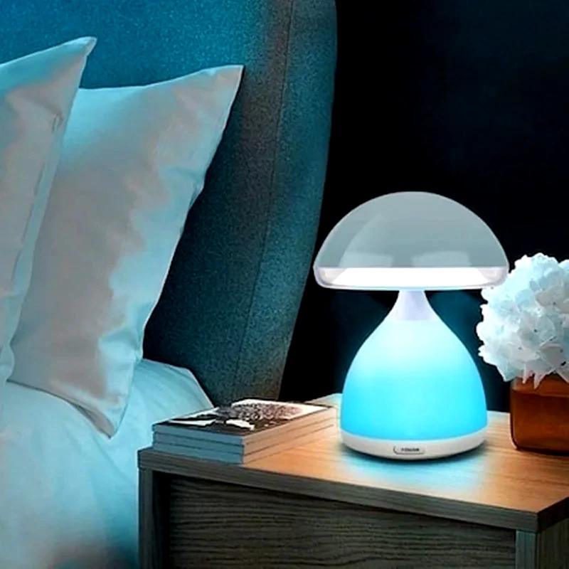 OEM Πολύχρωμη Επαναφορτιζόμενη Λάμπα Μανιτάρι Usb Led 7 Χρώματα Hc-868