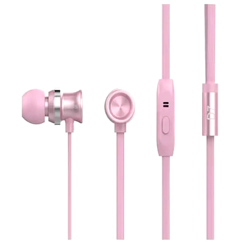 CELEBRAT Ακουστικά Handsfree Celebrat D7 3.5mm Jack - Ροζ- Χρυσό