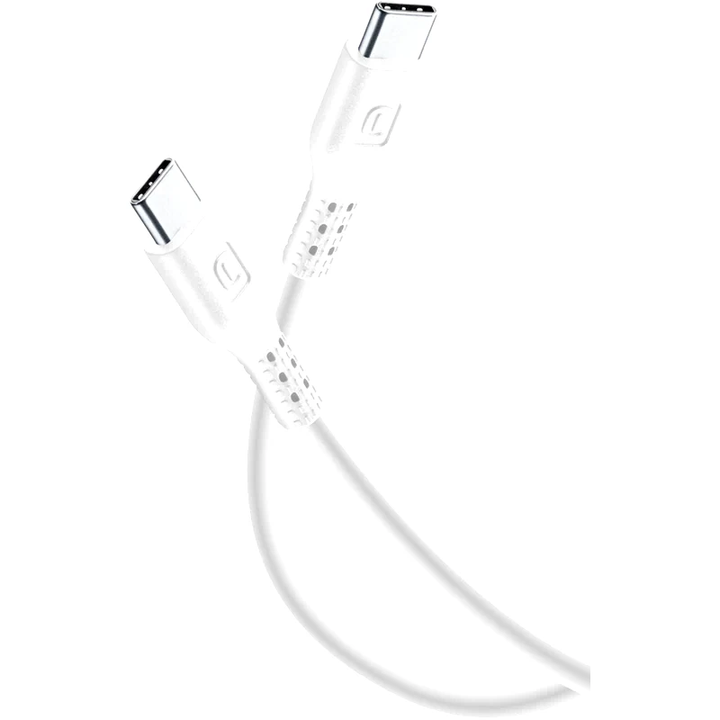 Καλώδιο δεδομένων Cellular Line Usb-C to Usb-C 1.2m - White