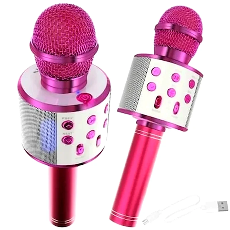 OEM Μικρόφωνο Karaoke Wster Ws-858 Με Ηχείο - Φούξια