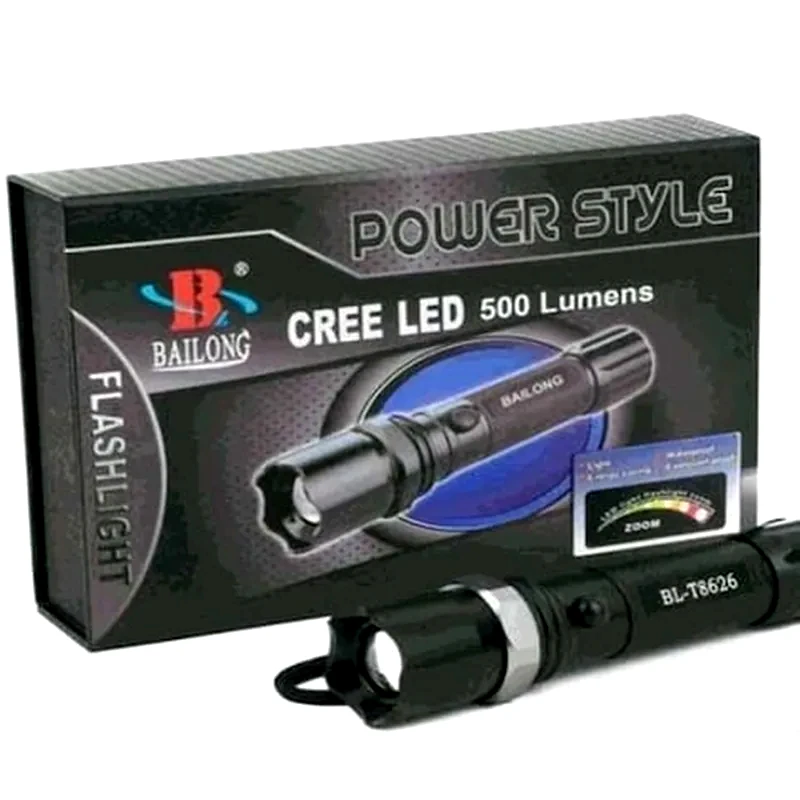 OEM Επαναφορτιζόμενος Φακός Led Cree 3w Zoom