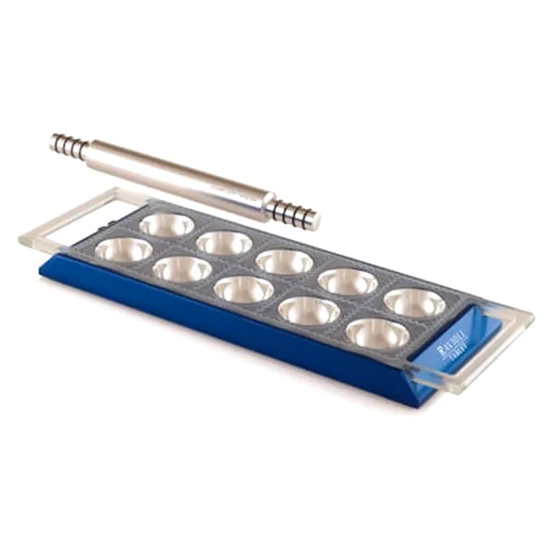 ΜARCATO Marcato Φόρμα Design 10 Θέσεων Μπλε Για Ζυμαρικά Ravioli 34x12.5x2cm Και Πλάστης