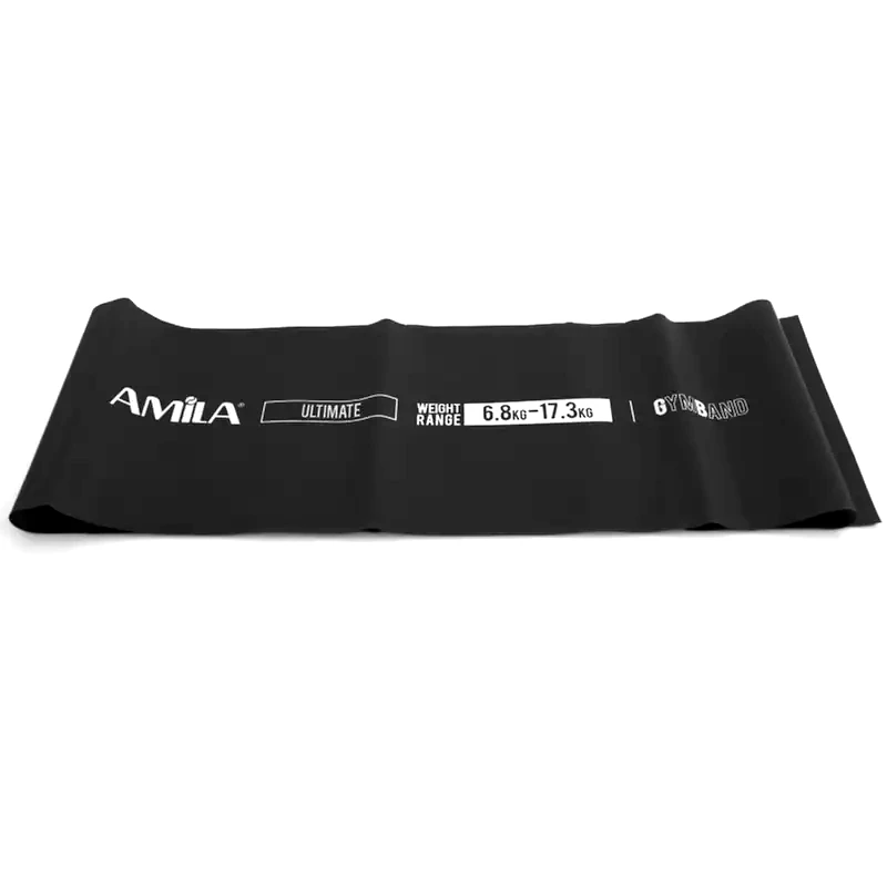 AMILA Λάστιχο Γυμναστικής Amila Gym Band 2,5m Πολύ Σκληρό - Μαύρο