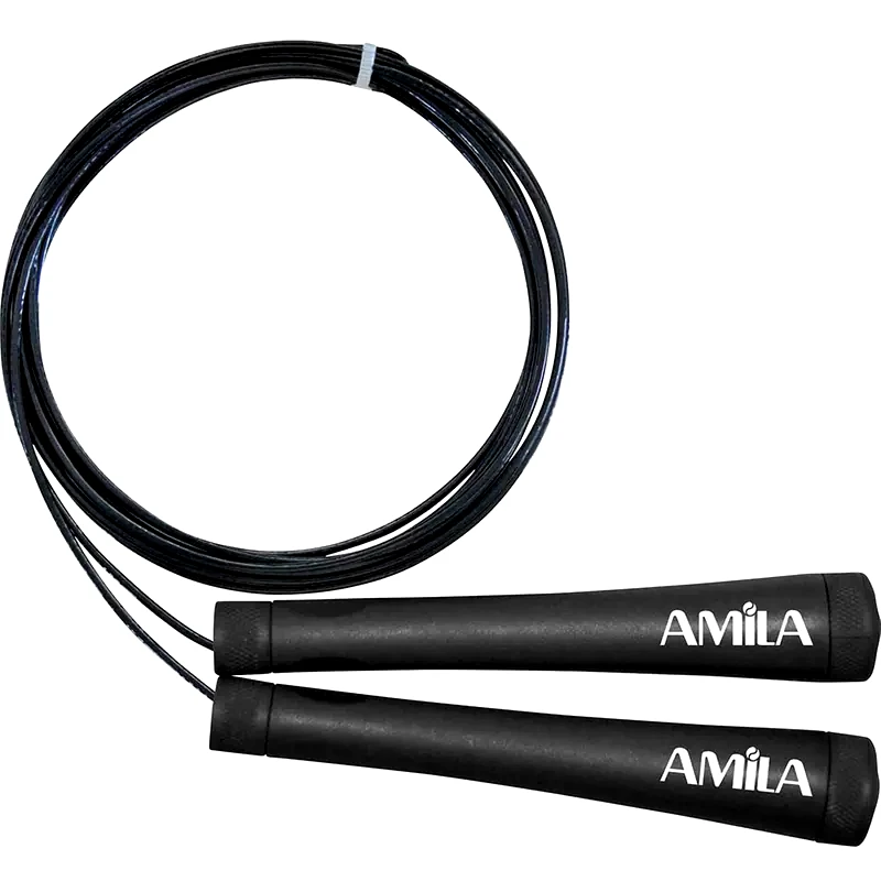 AMILA Σχοινάκι Γυμναστικής Amila Speed Rope 84576 1500 cm - Μαύρο