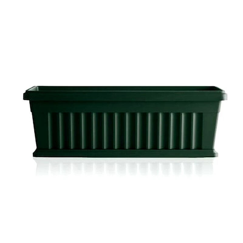BAMA Bama Italy Ζαρντινιέρα Κήπου/μπαλκονιού 60x18.5x16.5cm 12lt Με Πιάτο Πράσινο Σκούρο