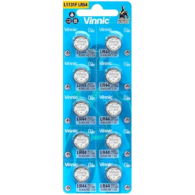 VINNIC Μπαταρίες Αλκαλικές Κουμπιά 1,5v Ag10 Lr54 Blister 10 Τεμαχίων L1131f