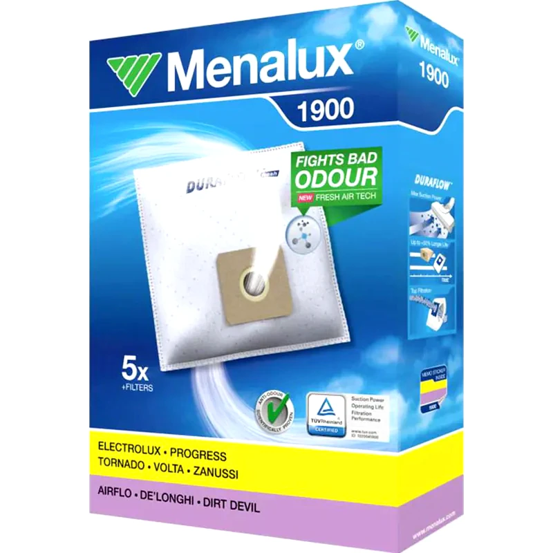 MENALUX MENALUX 1900 Σακούλες για Ηλεκτρική Σκούπα 5τμχ