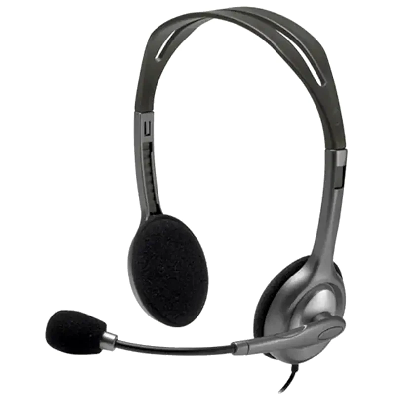 LOGITECH Ακουστικά Headset Logitech H111 με Μικρόφωνο - Γκρι