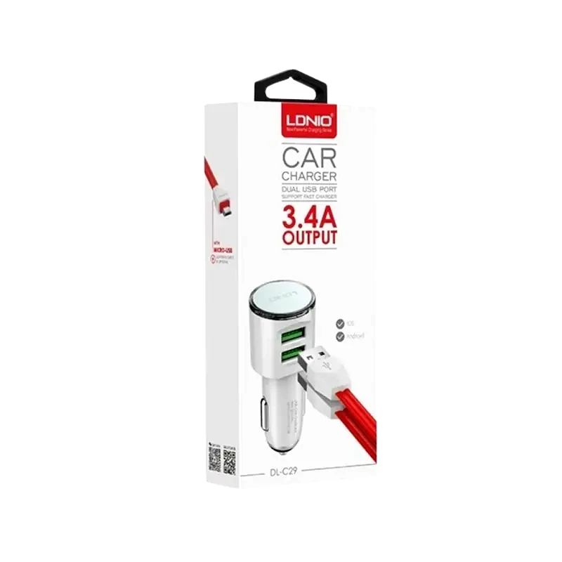OEM Φορτιστής Αυτοκινήτου LDNIO DL-C29 - Λευκό