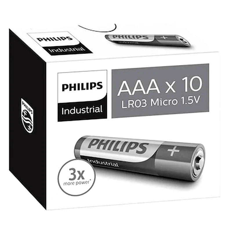 PHILIPS Philips Αλκαλικές Μπαταρίες Industrial LR03 AAA 1.5V 10τμχ