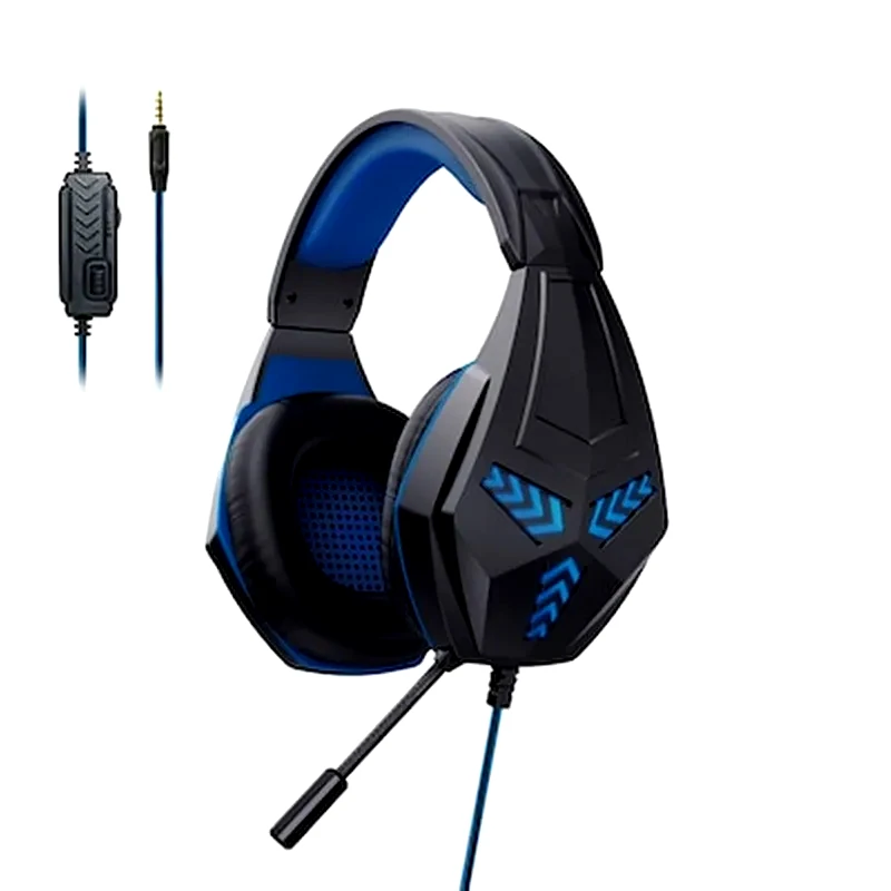 Komc M204 Gaming Ενσύρματα Ακουστικά 3.5mm - Μαύρα/Μπλε φωτογραφία