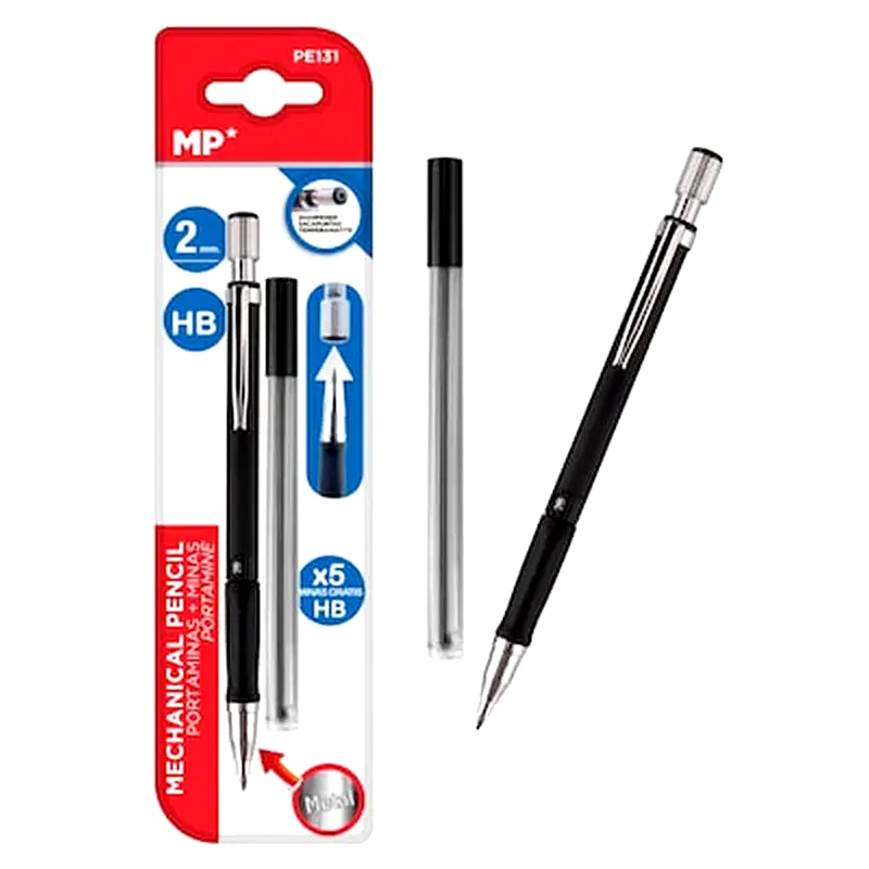 MP Mηχανικό Μολύβι Mp και Μύτες 2.0 mm HB (2 Τεμάχια)