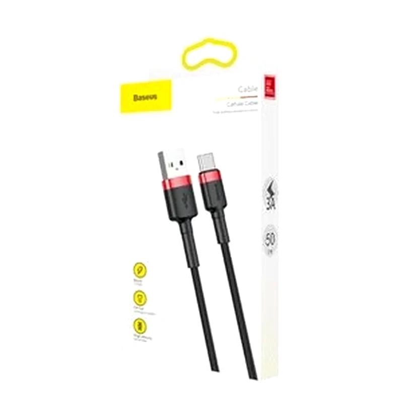 BASEUS Καλώδιο δεδομένων Baseus Usb to Usb-C 3A 0.5m - Black/Red