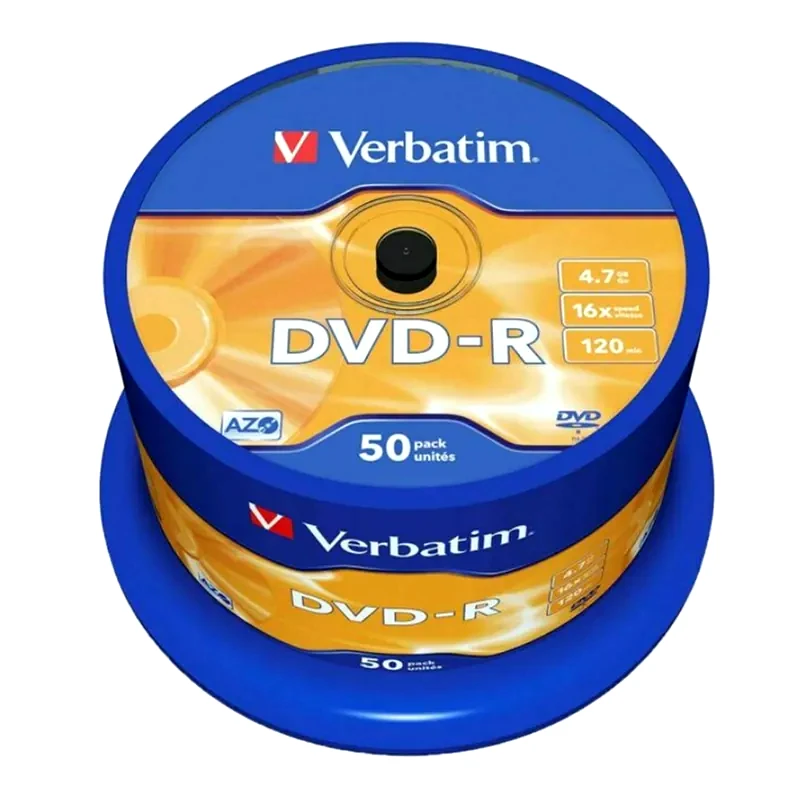 Δίσκοι CD/DVD Verbatim DVD-R 4.7GB 50τμχ