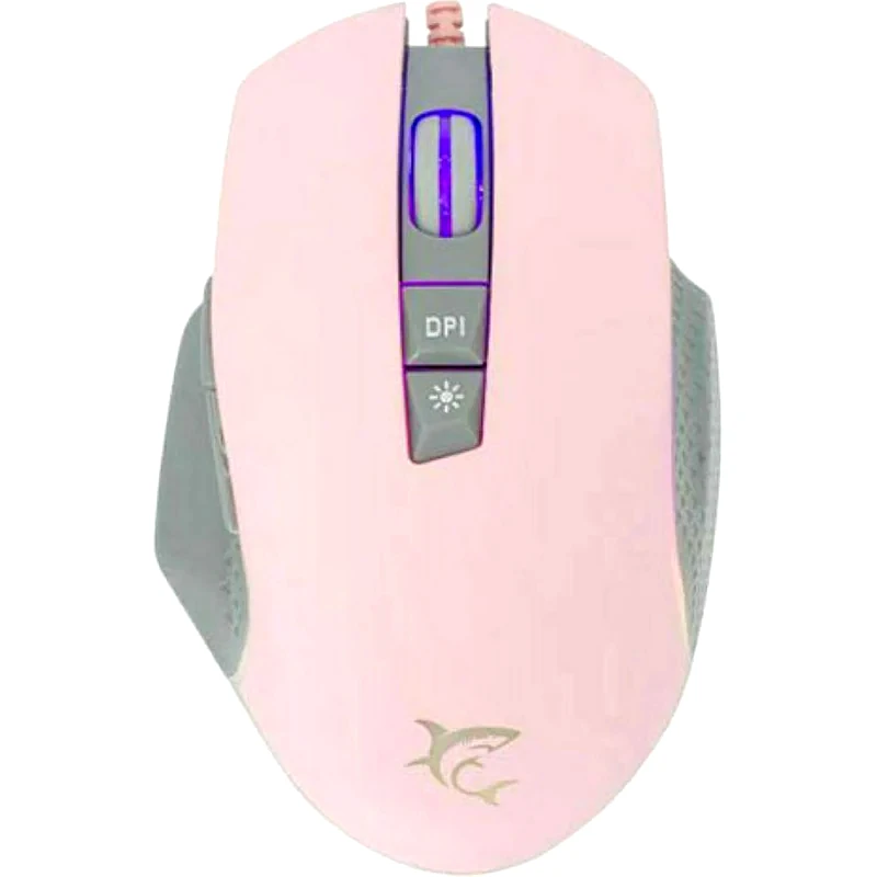 WHITE SHARK Shark Gareth Pink Gaming Ενσύρματο Ποντίκι - Λευκό