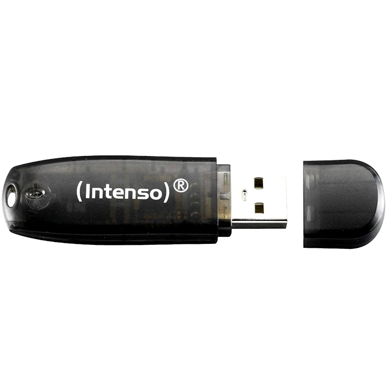 OEM Intenso Rainbow Line 16GB USB 2.0 Stick Μαύρο