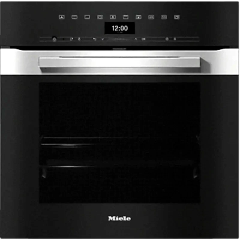 MIELE MIELE H 7460 B CleanSteel 76 Lt Μαύρο Εντοιχιζόμενος Φούρνος Άνω Πάγκου