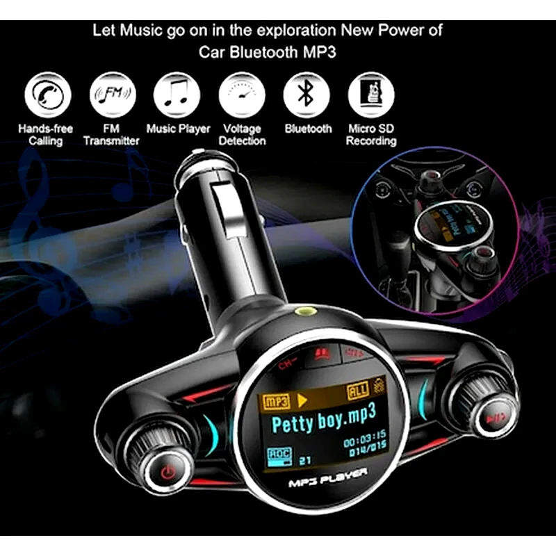 OEM Bluetooth Fm Transmitter Mp3 Player Αυτοκινήτου Με Οθόνη Led Bt08
