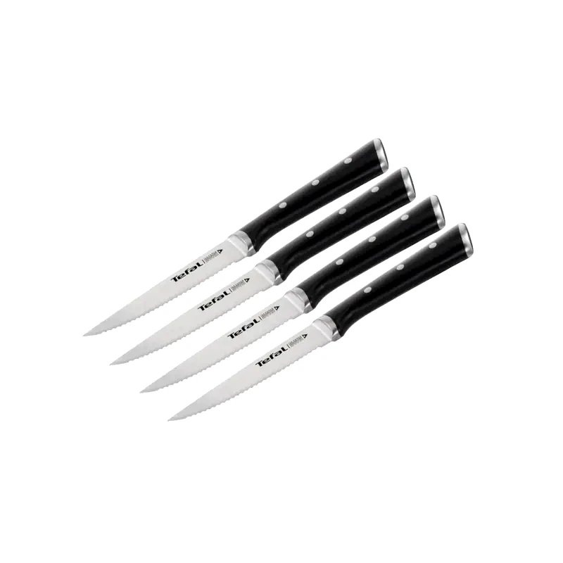 TEFAL Μαχαίρια Tefal Ice Force Ανοξείδωτα 4 Τμχ - Μαύρο