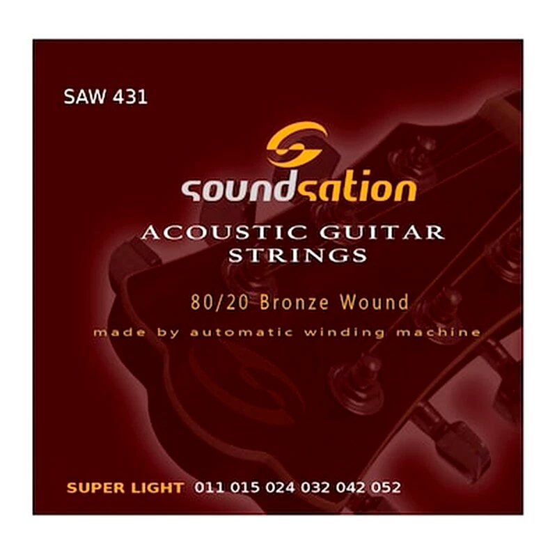 SOUNDSATION Σετ 6 Χορδές Ακουστικής Κιθάρας Soundsation Saw-431 011-052