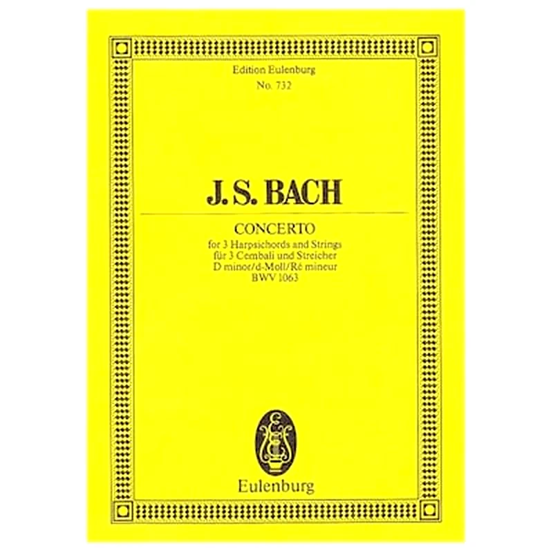 EDITIONS EULENBURG Βιβλίο Για Σύνολα Editions Eulenburg Bach J.s. - Concerto In D Minor Bwv1063 [pocket Score]